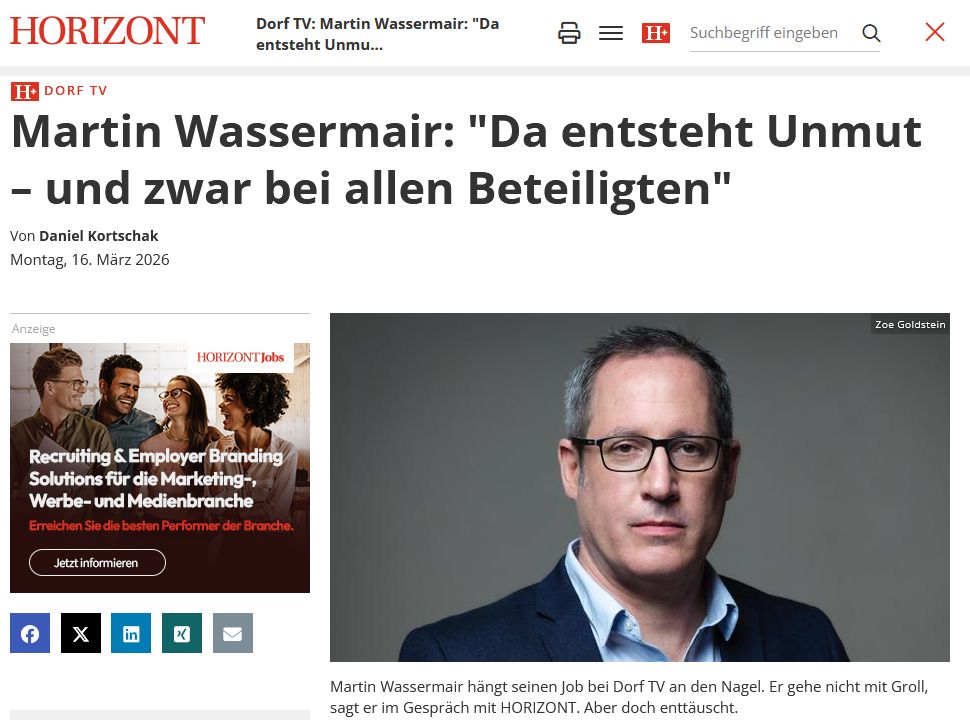 Martin Wassermair: „Da entsteht Unmut – und zwar bei allen Beteiligten“